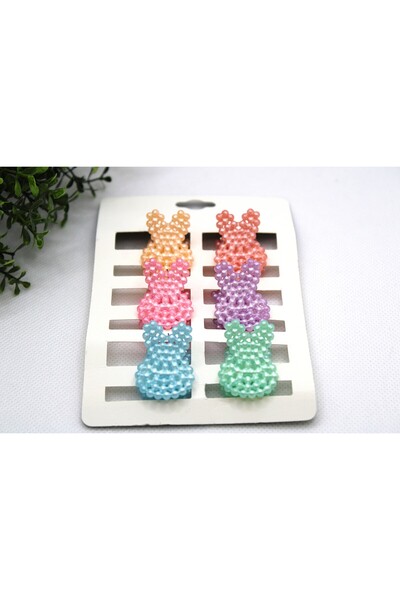 Tezcan Aksesuar Catarame cu model cu mărgele (pachet de 6)