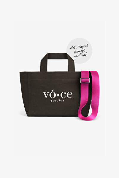 voce studios Kanvas Black Medium Bag