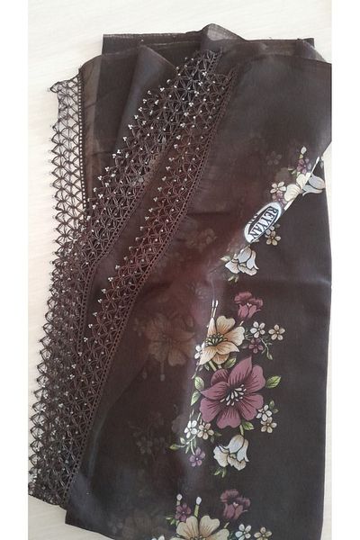 Papatyam Handcrafted Crochet Embroidered 2 Edge Embroidered Writing / Beaded / Vintage / Dowry Yemeni / Reyyan