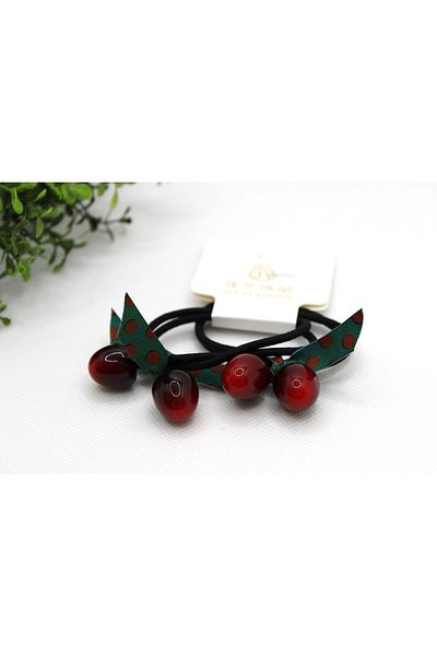 Tezcan Aksesuar Cataramă de cauciuc model Cherry (pachet de 2)