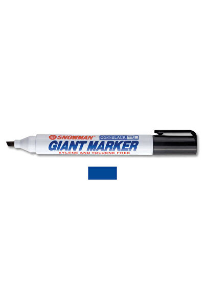 Snowman Cut Tip Permanent Jumbo Marker - Blue