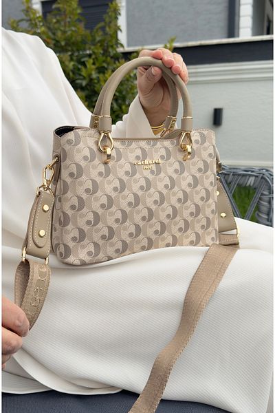Cacharel Original Cacharel Women's Bag, Hand and Shoulder Bag, Monoagram Printed