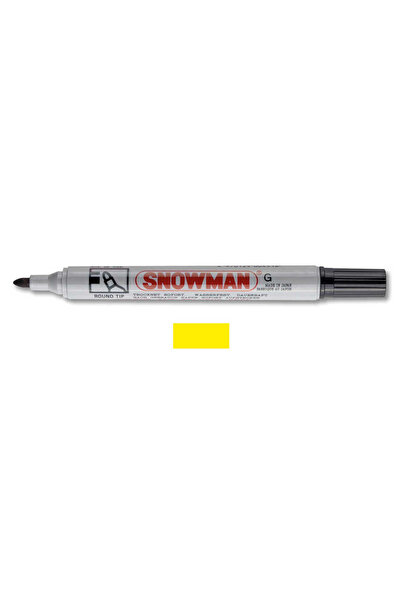 Snowman Round Tip Permanent Marker - Yellow