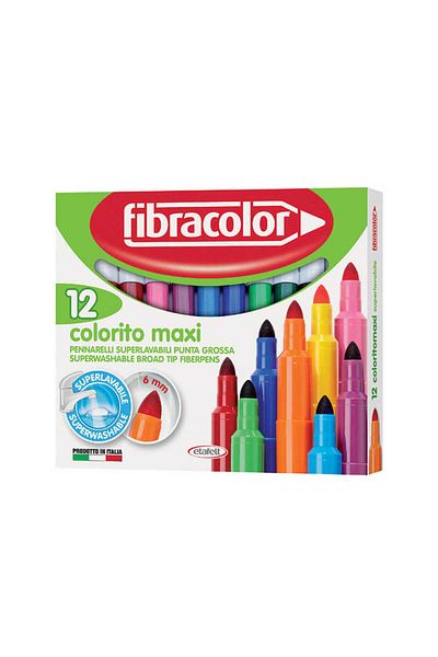 Fibracolor Colorito Maxi Felt Tip Pen 12 Colors
