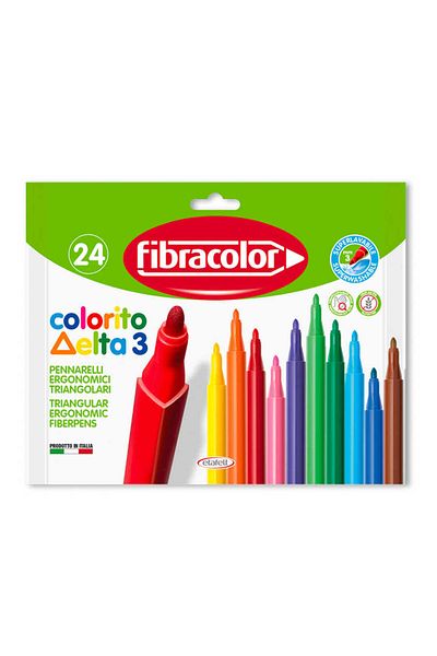 Fibracolor Colorito Delta Felt Tip Pen 24 Colors