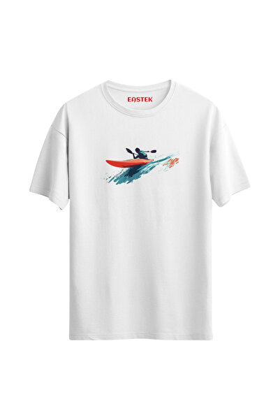 Eastek Tricou cu design imprimat Canoeing Adventure