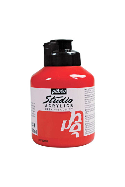 Pebeo Studio Akrilik Boya 500ml Kavanoz 171-33 Cadmium Red