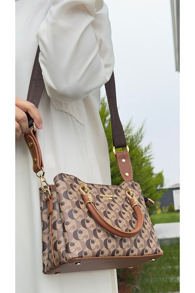 Cacharel Original Cacharel Women's Bag, Hand and Shoulder Bag, Mono Graham Print