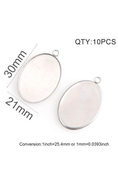 choice2 10 قطع من الفولاذ المقاوم للصدأ، مقاس داخلي 21×30 مم، مقاسات داخلية 1...