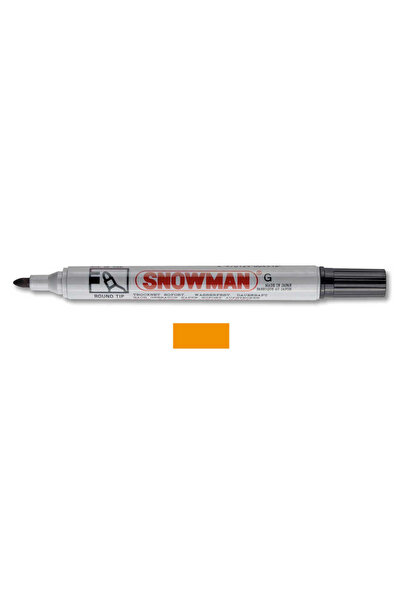 Snowman Round Tip Permanent Marker - Orange