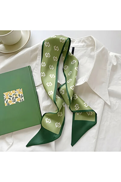 MAHLA Σχεδιαστικό μαντήλι, πράσινο λεπτό σάλι, τσάντα και αξεσουάρ μαλλιών