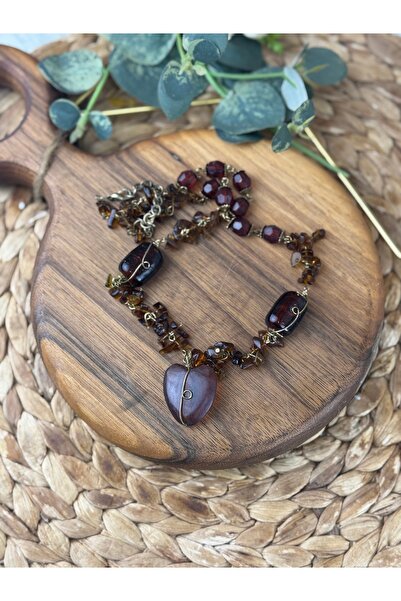 SEDEF TAKI Kalpli Taş kolye