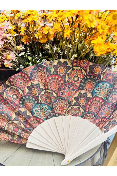 baytoptan Bambu Çift Taraflı Kadife Yelpaze