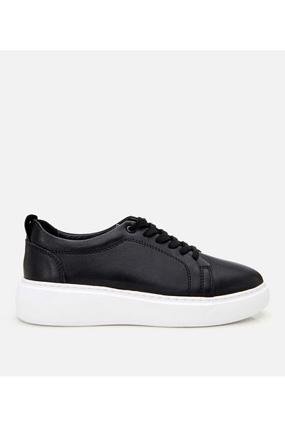 Hotiç Pantofi sport negri din piele de damă