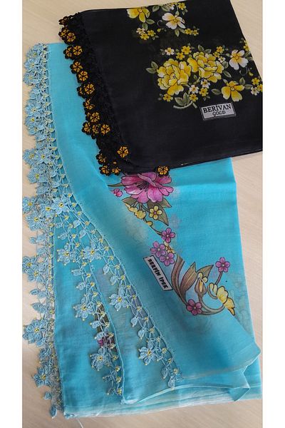 Papatyam Handcrafted Crochet Embroidered Writing / Vintage / Dowry Yemeni 85X85
