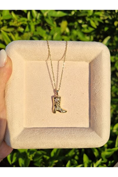 LİLİA قلادة زهرة رعاة البقر الفولاذية