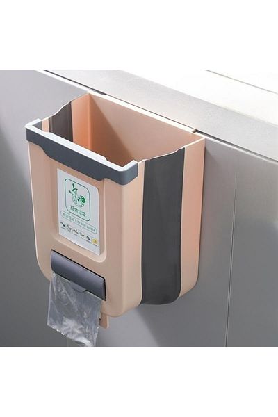 Choice 10L Coffee Kitchen Folding Trash Can Wall Mounted Trash Can Kitchen Cabinet Door Mounted Trash Can F