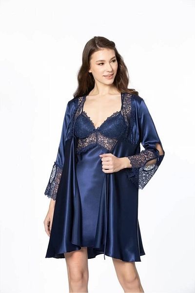 Beruflic Pier 6625 6-Piece Silk Set with Short Nightgown