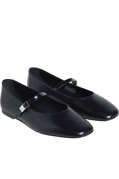 Calvin Klein Calvin Klein Black Ballerinas Womens Shoes