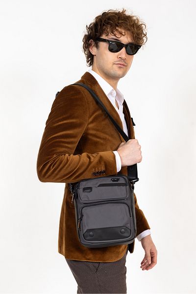 Necati Çanta Gray Lighter Hand & Shoulder Bag with Multiple Compartments