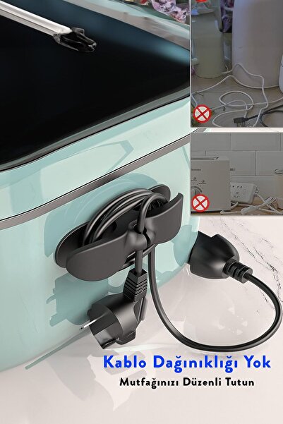 Hanedanev 1 Adet Kendinden Yapışkanlı Kablo Koruyucu Toplayıcı Düzenleyici Ka...