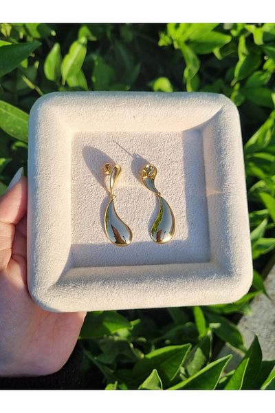LİLİA Steel Water Drop Dangle Earrings