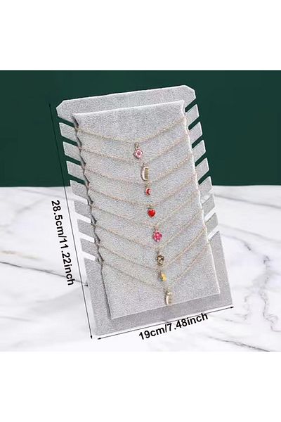 Choice 6010-Gray 1pc, 8-bit velvet necklace display rack, color divided into: black, gray.