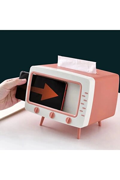 Genel Markalar Televizyon Şekilli Telefon Tutucu Masaüstü Peçetelik (RENKLER KARİSİK GONDERİLİR)