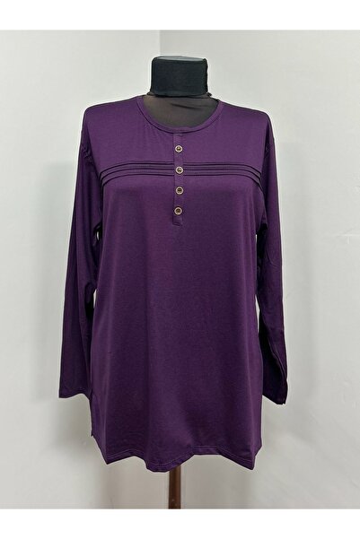 ÖZDEV Bluză pentru femei Rikralı Mother din bumbac pieptănat cu dungi și deta...