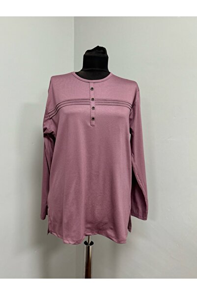 ÖZDEV Bluză pentru femei Rikralı Mother din bumbac pieptănat cu dungi și deta...