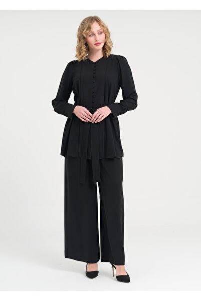 Armağan Set pantaloni cu detaliu nasturi