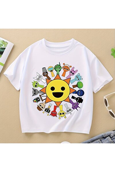 GALASHOP Sprunki Kids Cartoon Print T-Shirt