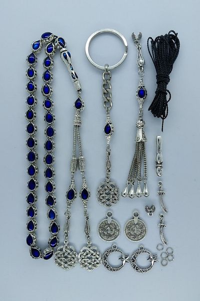 SEVENSLEEPERS Accessories Set: Keychain, Rosary, Tassel, Imame, Jewelry and Repair on 17 Pieces