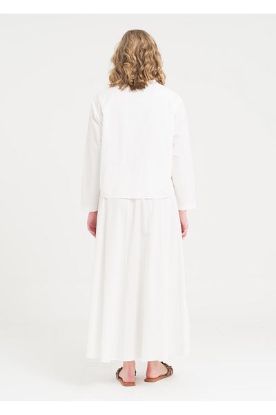 Armağan Low Sleeve Flared Skirt Suit