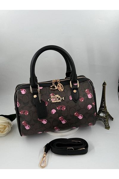LEAUDER WOMEN حقيبة يد وكتف نسائية متوسطة الحجم بسحاب ذكي مع إكسسوارات معدنية COAC-HH ROWAN 25*16 سم