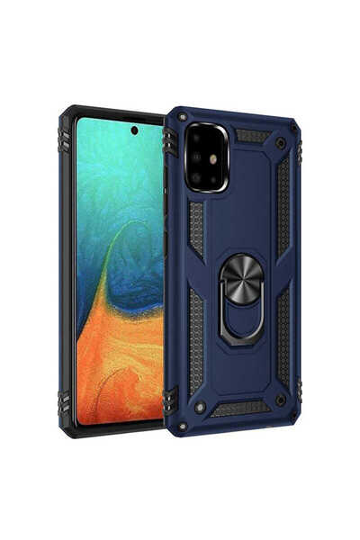 TechTrove Samsung Galaxy A71 Kılıf Yüzüklü Stand Olabilen Magnetic Tpu Tank K...