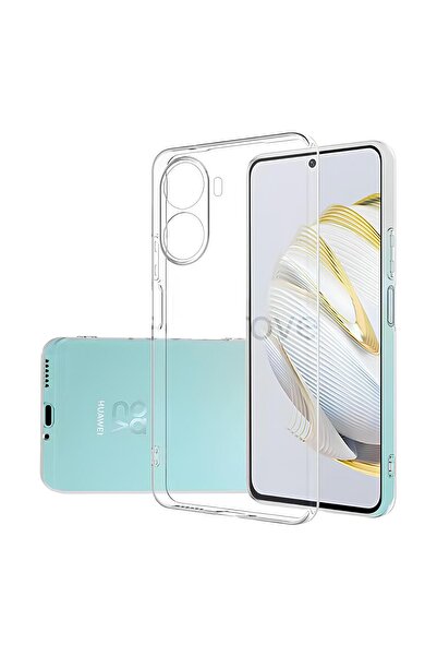 TechTrove Huawei Nova 10 SE Kılıf Kamera Koruma Çıkıntılı Şeffaf ve Esnek Sil...