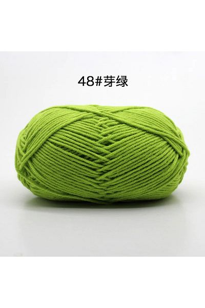 Choice 48 Likeecords 4-Strand Milk Cotton Knitting Wool Yarn 60g/roll Soft Baby Yarn For Crochet Craft Swe
