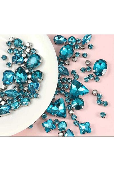 yiğit aksesuar 100 Pcs Mixed Case Strut Closed Blue Stone Elite Series