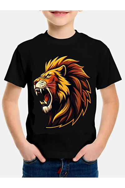 GALASHOP Aslan Desenli Çocuk T-shirt