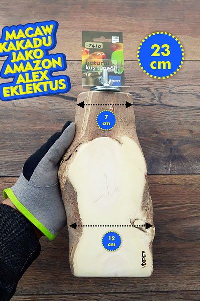 Vixpet Venty 23 cm Parrot Perch |   Macaw, Cockatoo, Jako, Amazon, Eklektus, Alexander
