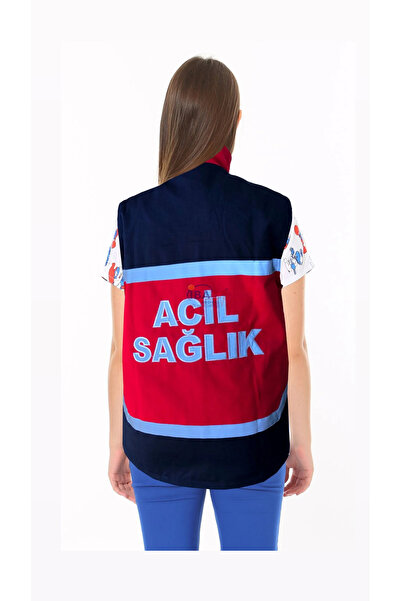 Ekg Medikal Acil Sağlık Kırmızı Yazlık Yelek (Unisex)