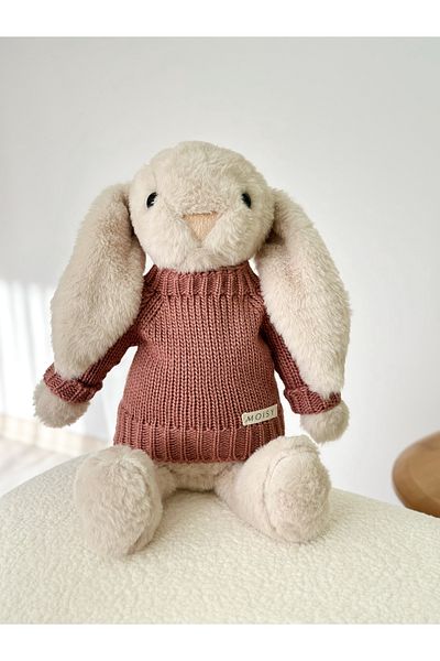 MOISY Knitzy Sleeping Companion Plush Rabbit 34 cm