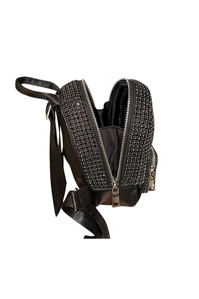 OUEEN ELİZABETH Crystal Stone Mini Size Backpack
