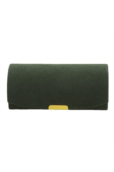 Choice Deep Green Solid Color Portable Jewelry Storage Box New Exquisite Travel Jewelry Bag Suede Surface J