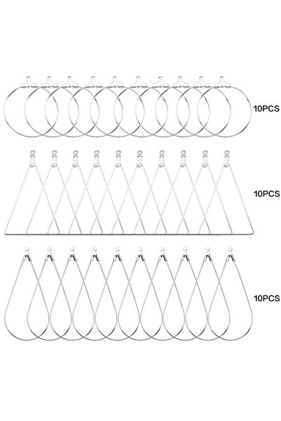 Choice طقم أقراط حلقية فضية وذهبية اللون، يتضمن مشابك وخطافات وأسلاك للأذن.
