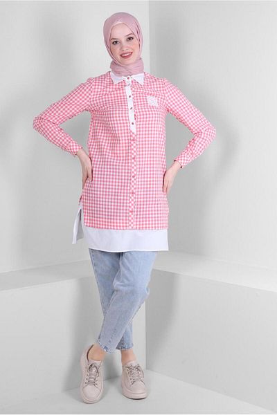 Alvina GINGER PATTERNED BUTTONED TUNIC 43644