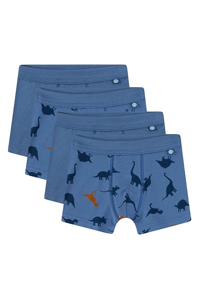 Sanetta Jungen Shorts, 4er Pack - Kids, Unterhosen, Baumwoll-Stretch, Dino