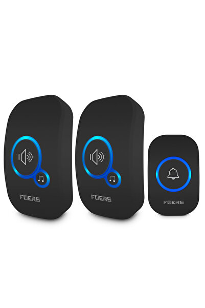 Choice1 European standard Black KIT3 Fuers Wireless Doorbell Waterproof Welco...
