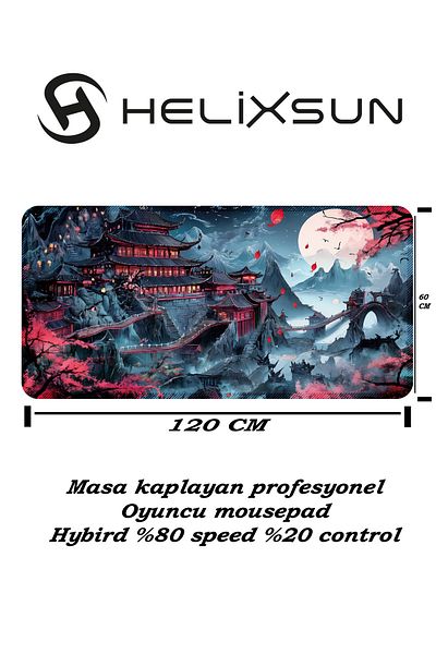 HELİXSUN Mouse Pad Large Size Gaming Gamer XXXL 120X60 cm Table Size